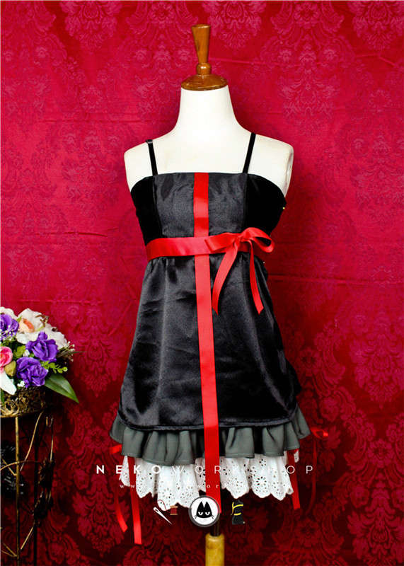guilty crown inori yuzuriha cosplay costume black dress
