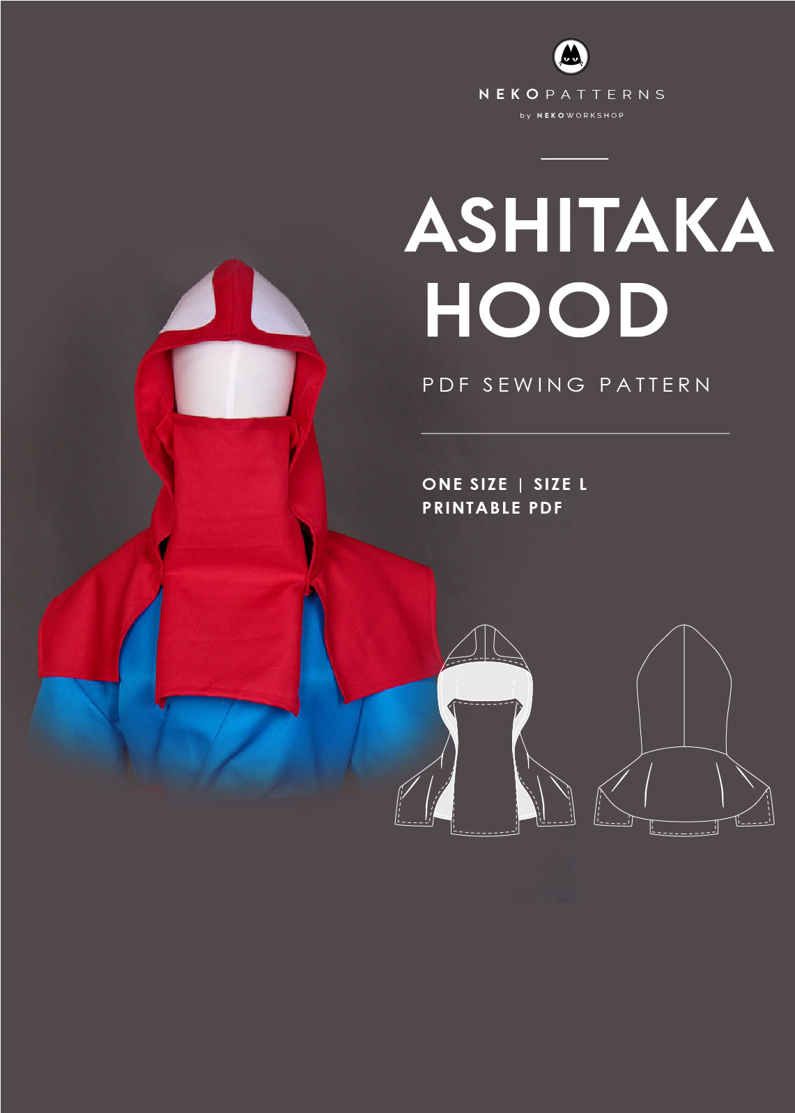 Ashitaka Hood - Princess Mononoke | PDF Sewing Pattern